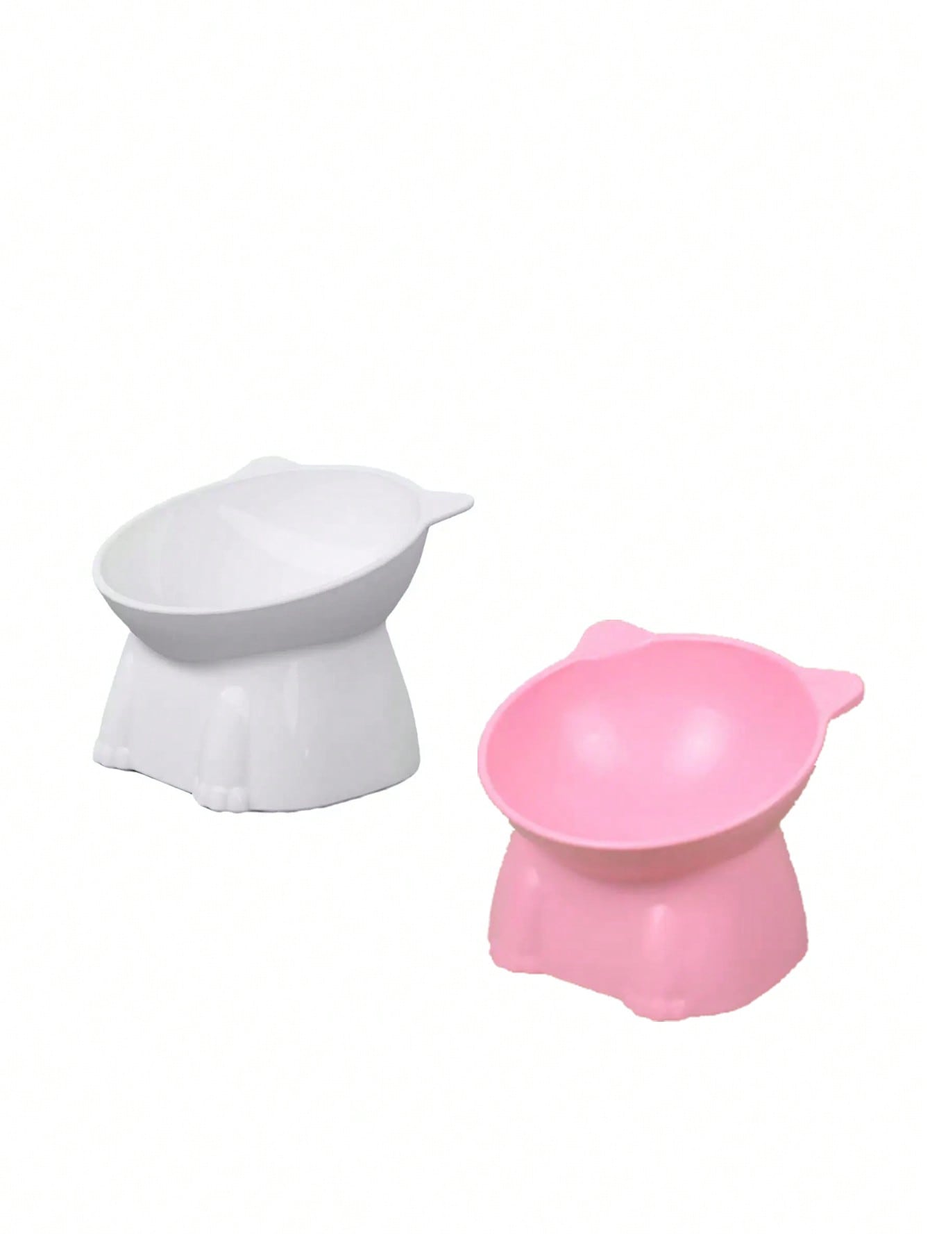 1 Cat Bowl, Anti Vomiting 15 Degree High Foot Tilted Pet Tray, Pet Neck Protection, Feeding Bowl, Drinking Bowl, Stable Base, Not Easy To Overturn, Cat Bowl Set, Suitable For Cats And Dogs, Can Be Washed In The Dishwasher, Pet Supplies