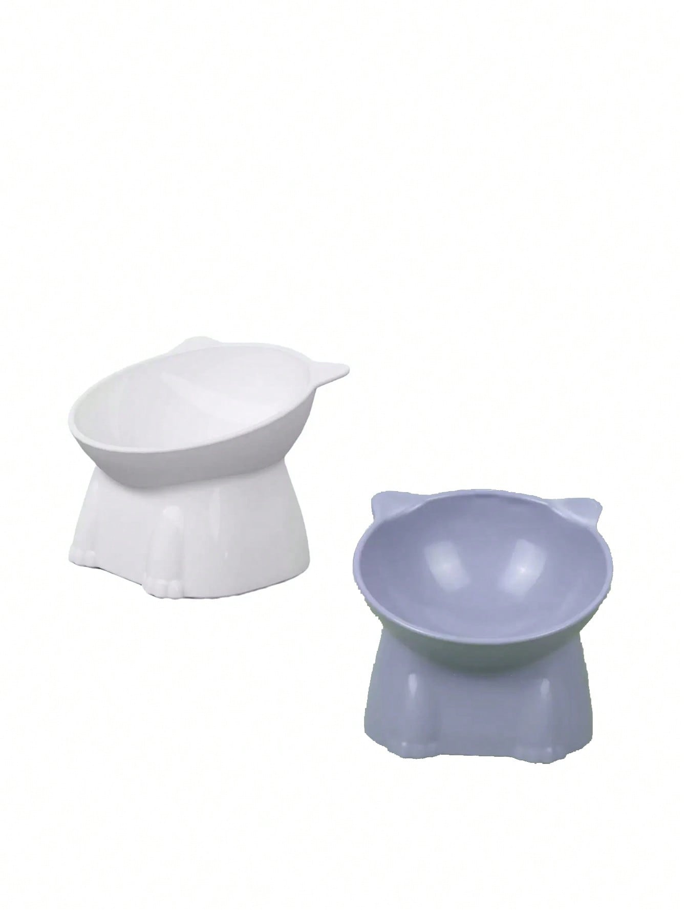 1 Cat Bowl, Anti Vomiting 15 Degree High Foot Tilted Pet Tray, Pet Neck Protection, Feeding Bowl, Drinking Bowl, Stable Base, Not Easy To Overturn, Cat Bowl Set, Suitable For Cats And Dogs, Can Be Washed In The Dishwasher, Pet Supplies