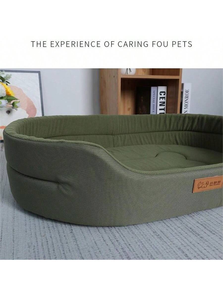 Semi-enclosed washable polyester pet bed suitable for cats and dogs