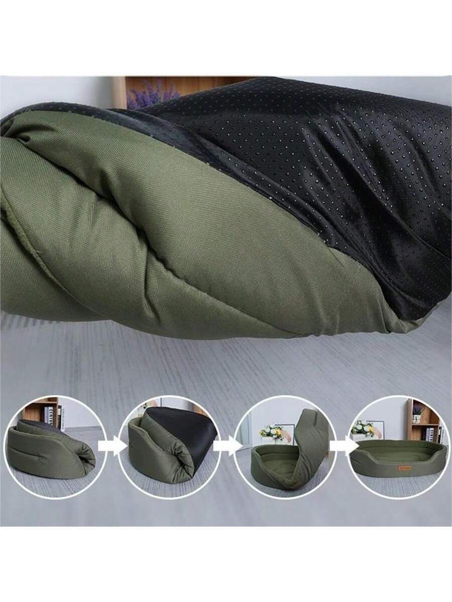 Semi-enclosed washable polyester pet bed suitable for cats and dogs