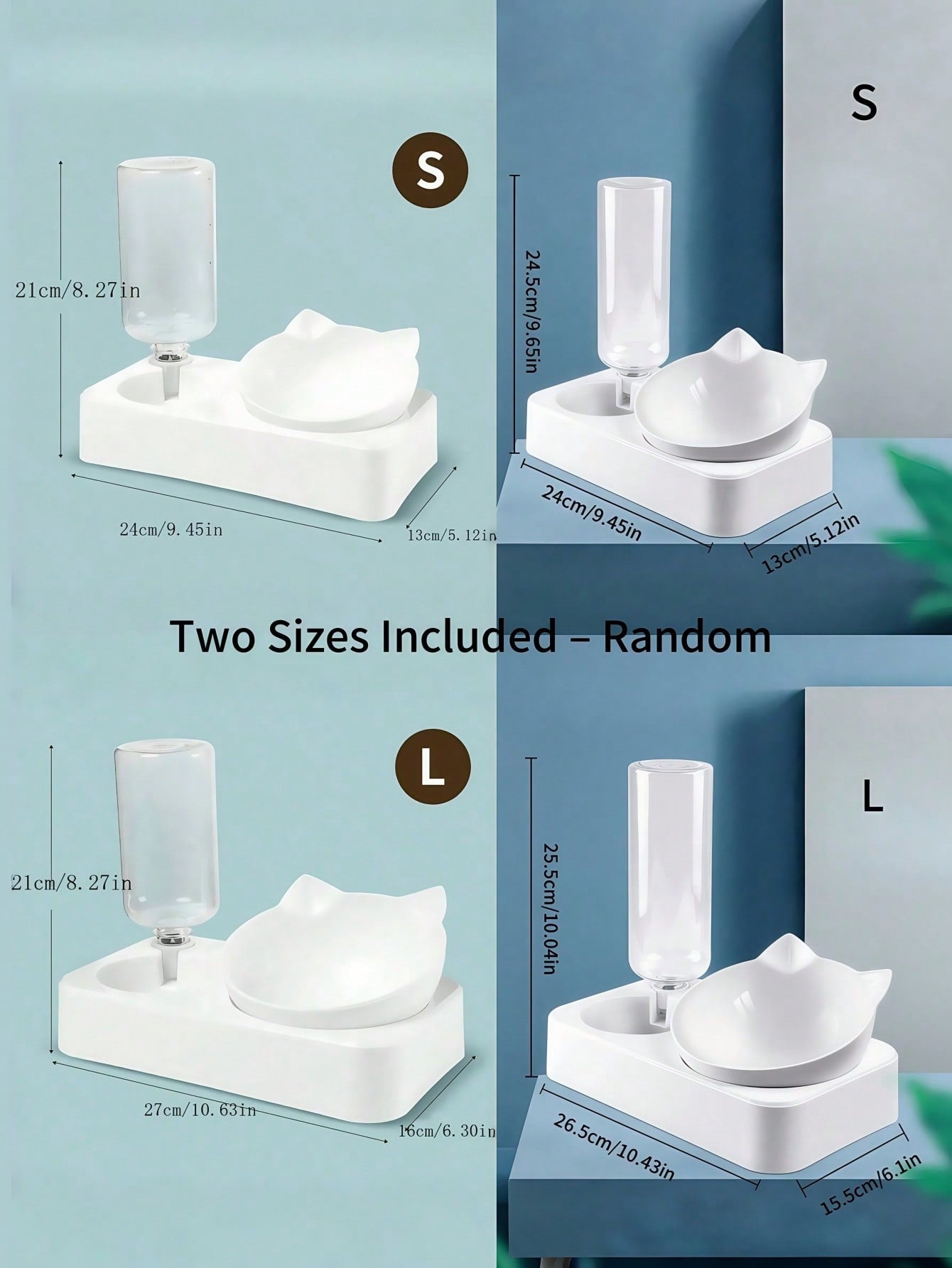 1PC Auto Pet Feeder &Home Water Bowl - Anti-Spill Dual Dispenser For Dogs/Cats, Smart Food & Water Station With Large Capacity,Easy To Clean And Maintain