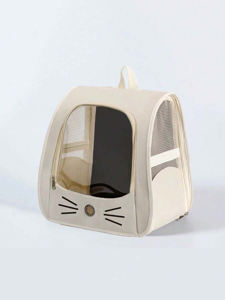 Multicolor Oxford cloth transparent breathable pet carrier backpack for carrying small dogs and cats up to 5.5kg.