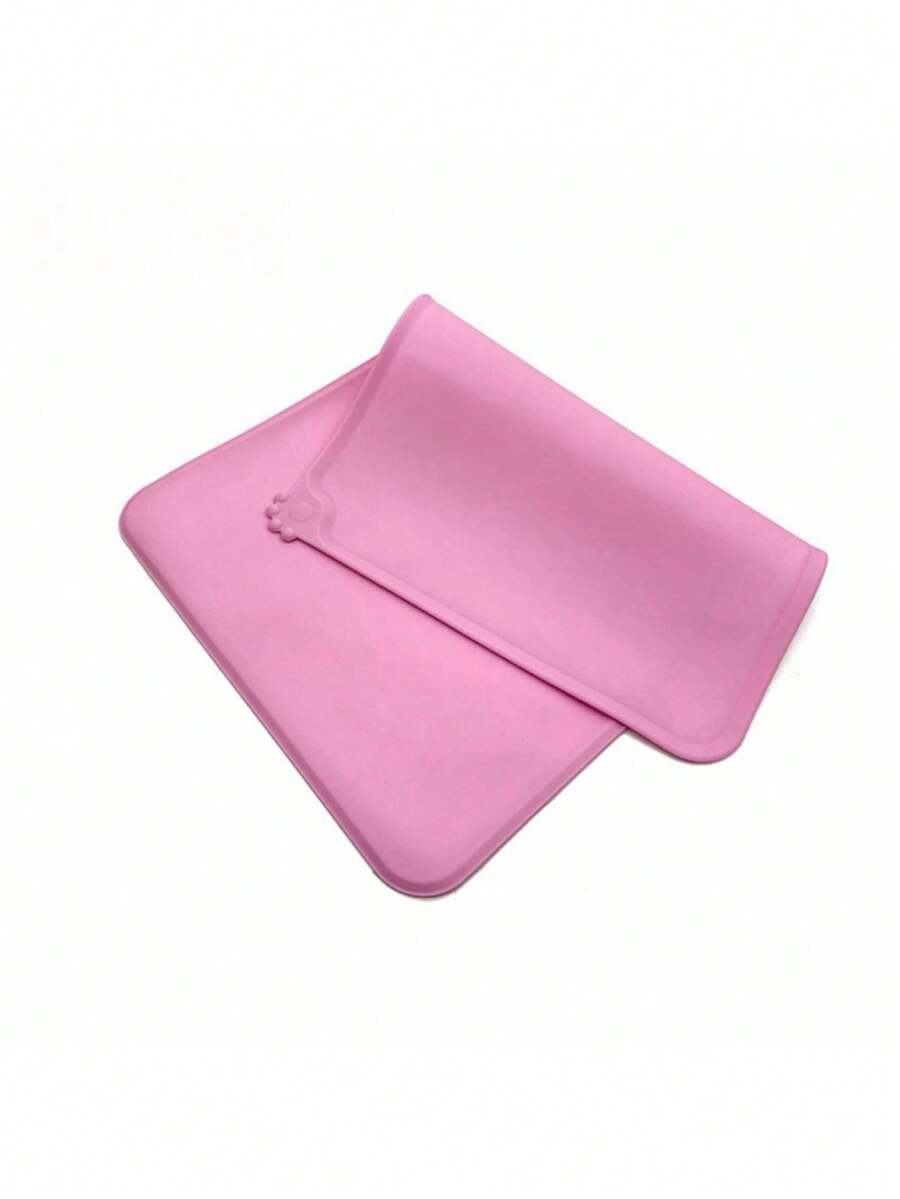 Multicolor rectangular silicone pet feeding bowl mat with non-slip waterproof surface for dogs and cats