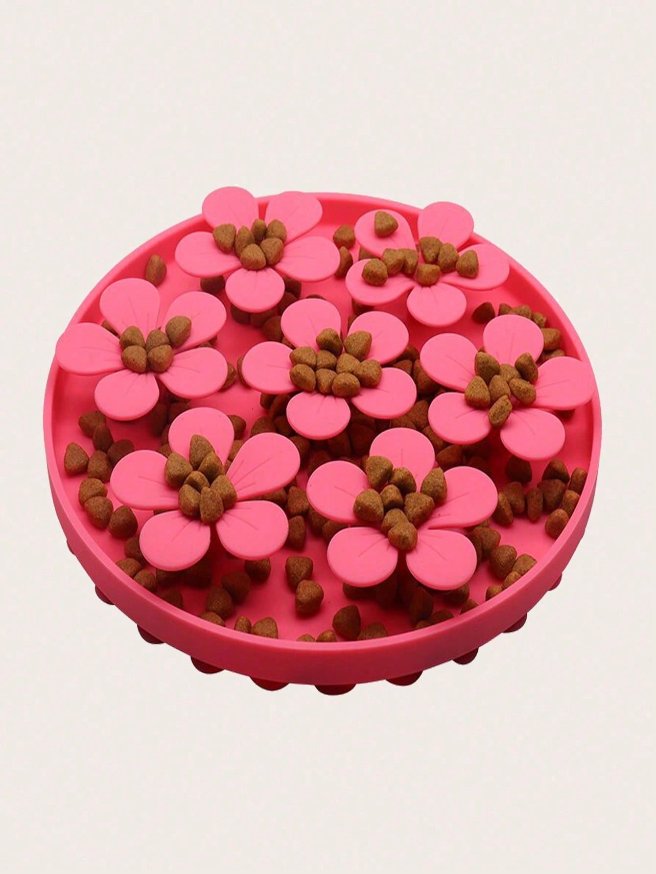 Multicolor silicone pet lick plate with suction cup design and animal plant patterns for dogs and cats