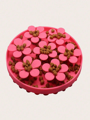 Multicolor silicone pet lick plate with suction cup design and animal plant patterns for dogs and cats