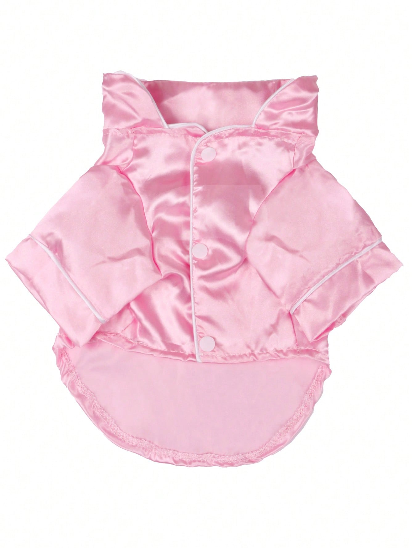 1pc Adorable Pet Clothes, 2-Leg Silk Spring/Autumn Pajamas With Snap-Button Design, For Dogs & Cats Such As Poodle, Bulldog