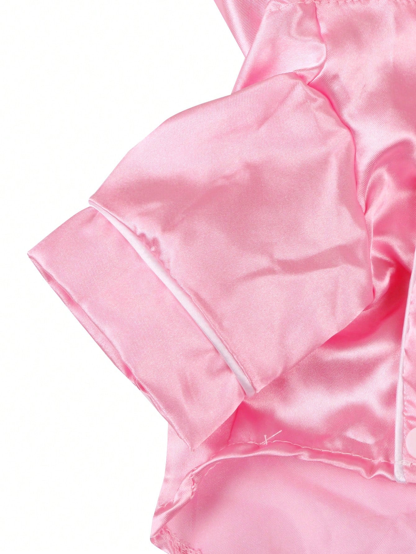 1pc Adorable Pet Clothes, 2-Leg Silk Spring/Autumn Pajamas With Snap-Button Design, For Dogs & Cats Such As Poodle, Bulldog