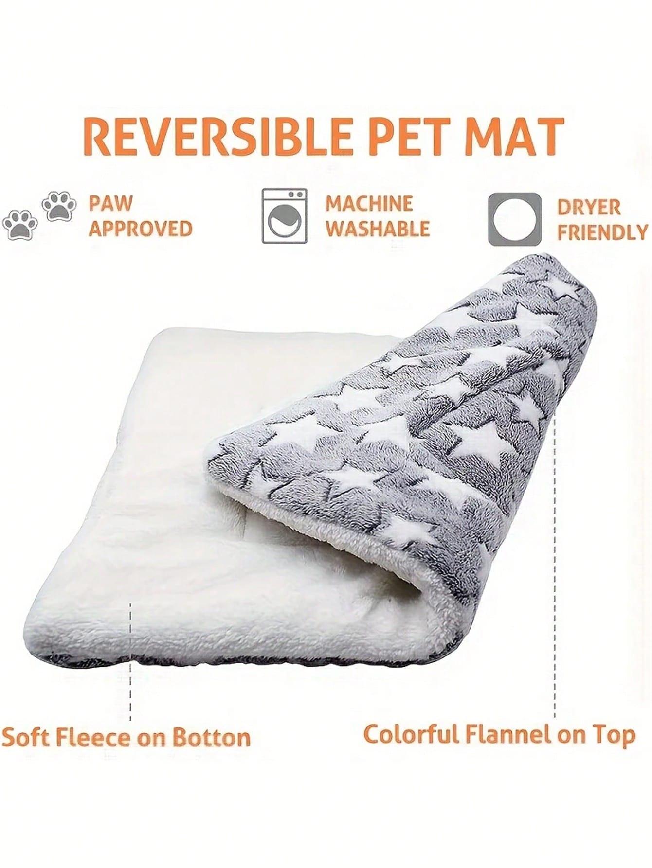1pc Soft And Comfortable Pet Mat, Made Of Flannel, Dog Bed Mat, Puppy Cat Litter Mat - Suitable For Cats And Dogs, Polyester Filled, Multi-Functional Indoor Design, Soft And Warm, Machine Washable
