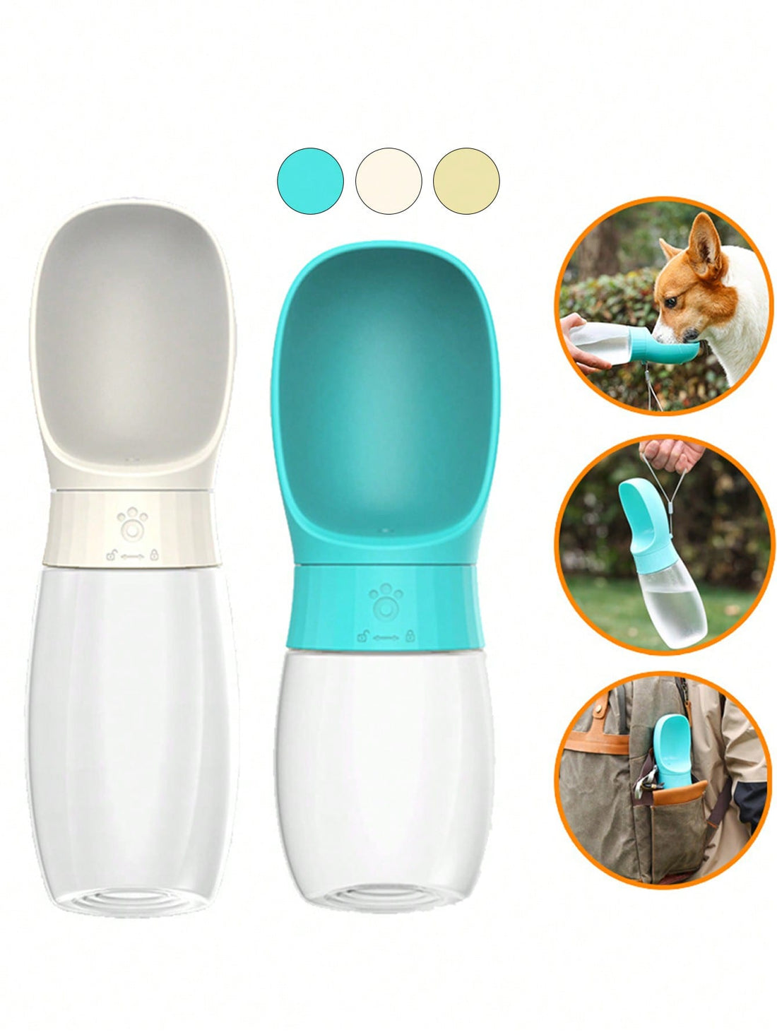 1pc Pet Outdoor Water Cup, Multifunctional Pet Water Feeder, Portable Pet Drinking Water Bottle