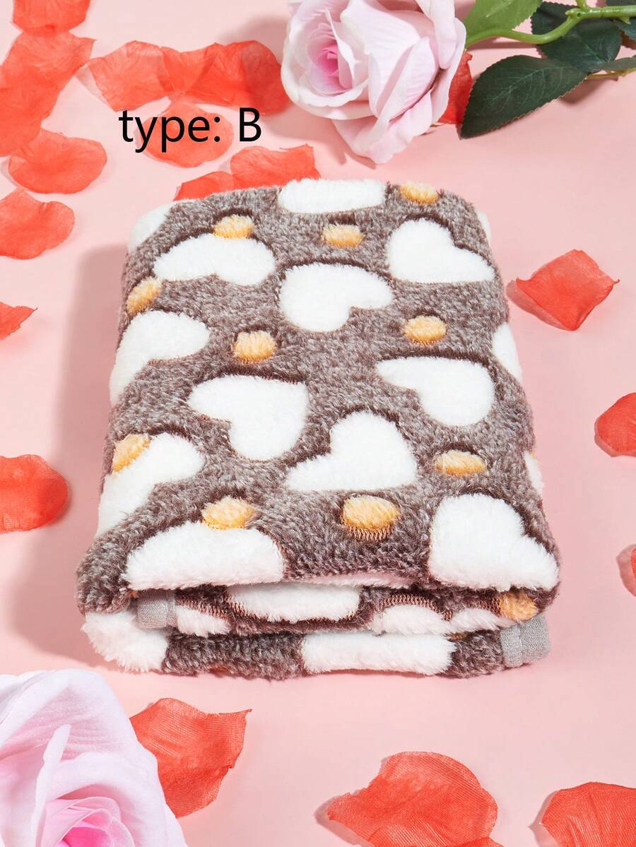 Thickened grey pet bed mat with pink star pattern designed for small and medium cats and dogs