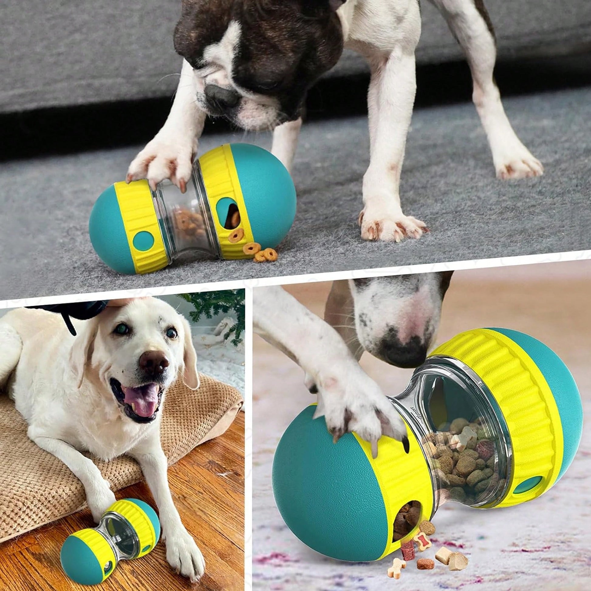 1pc Dog Puzzle Slow Feeder Toy, Rolling Treat Dispenser, Interactive Food Bowl, Keeps Dogs Entertained