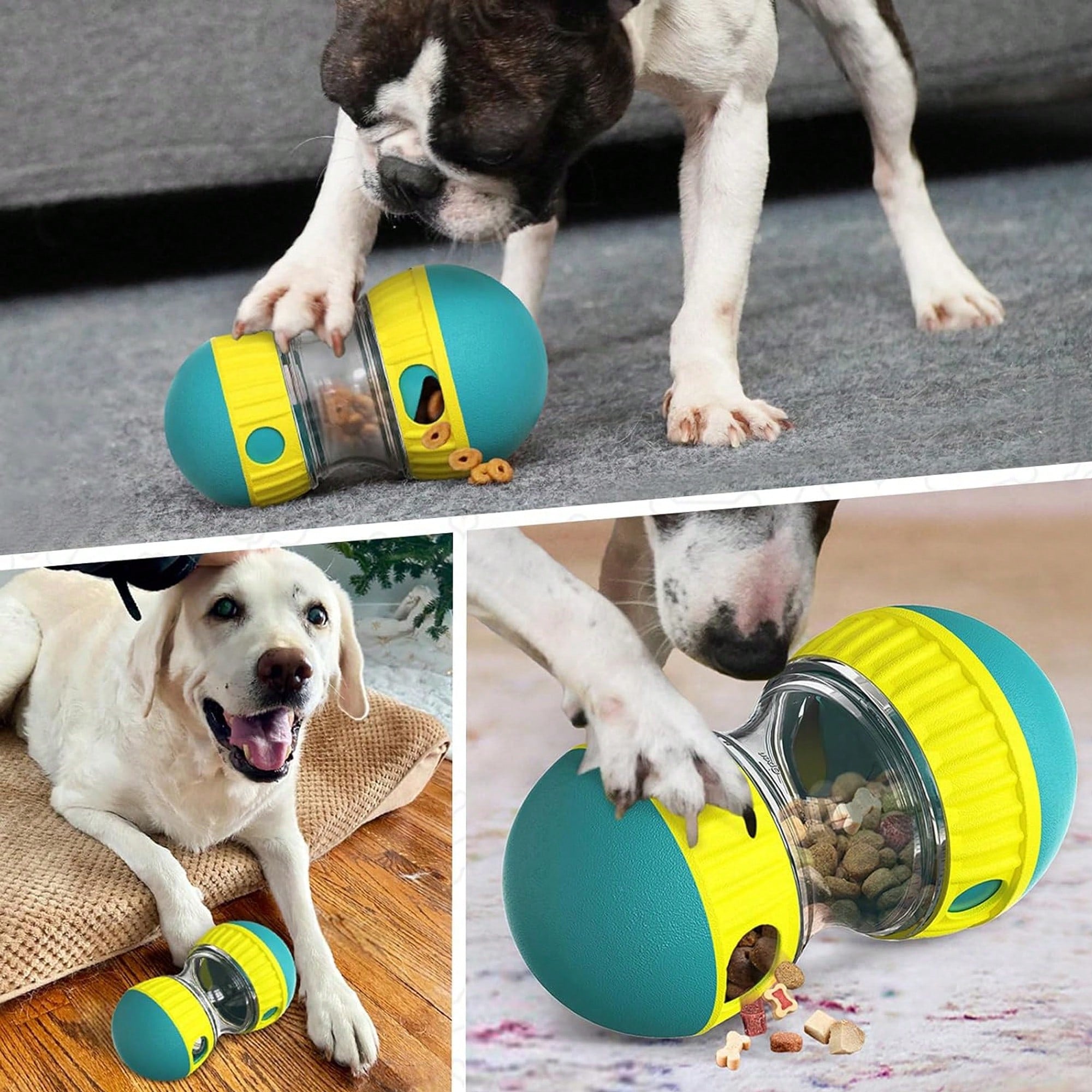 1pc Dog Puzzle Slow Feeder Toy, Rolling Treat Dispenser, Interactive Food Bowl, Keeps Dogs Entertained
