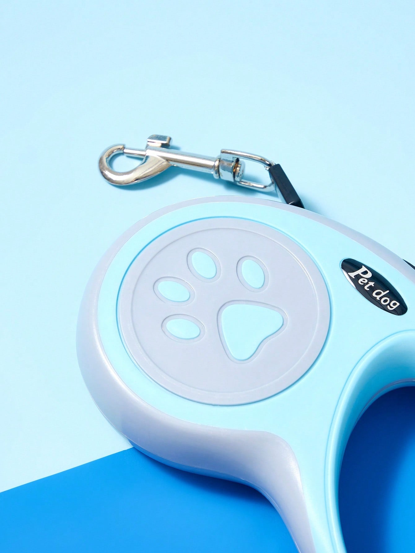 Multicolor retractable dog leash with cartoon and colorblock pattern, ABS body, available in 3m/5m length for small and medium dogs