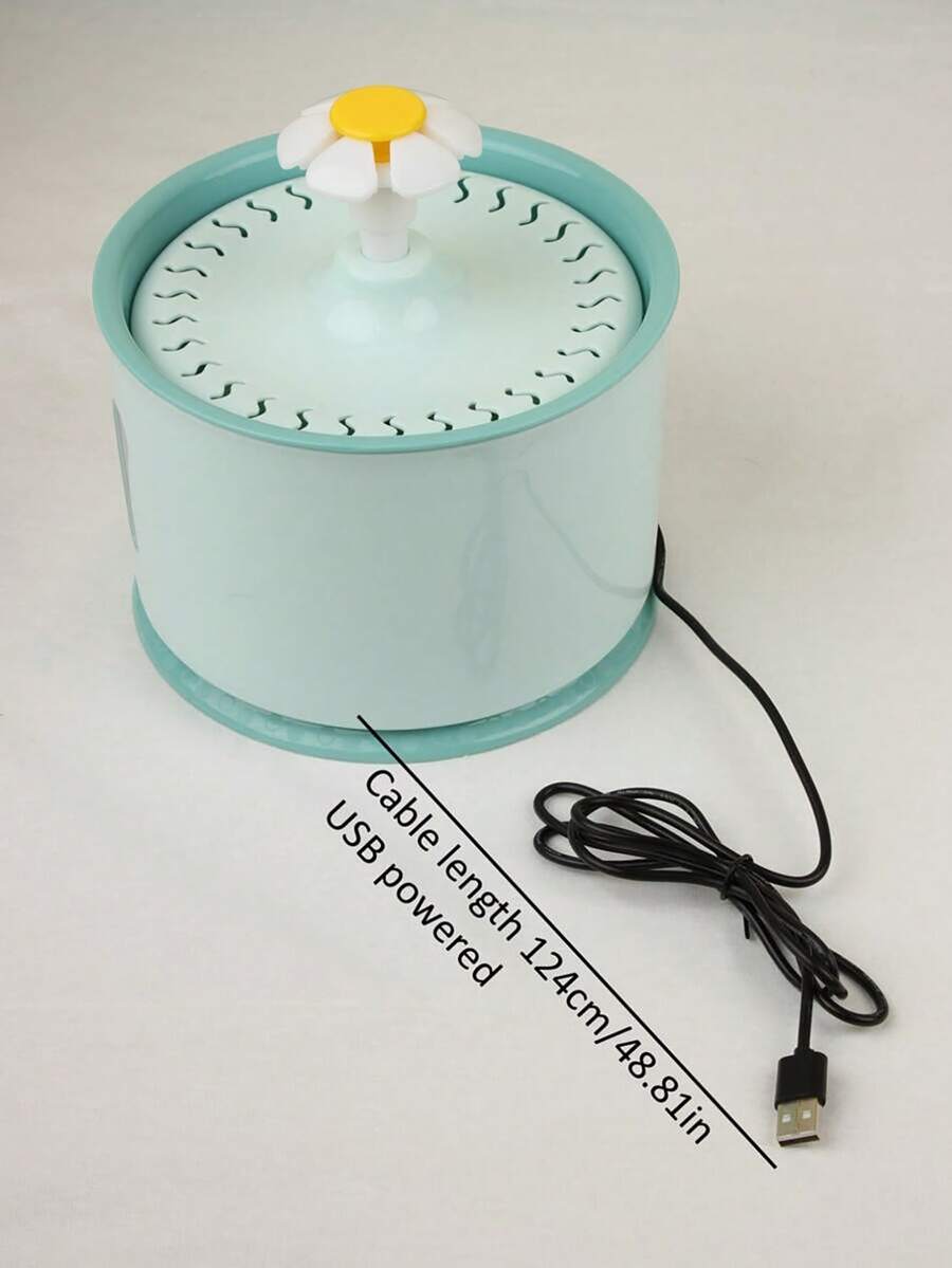 Multicolor automatic USB electric pet water fountain made of ABS for cats and dogs
