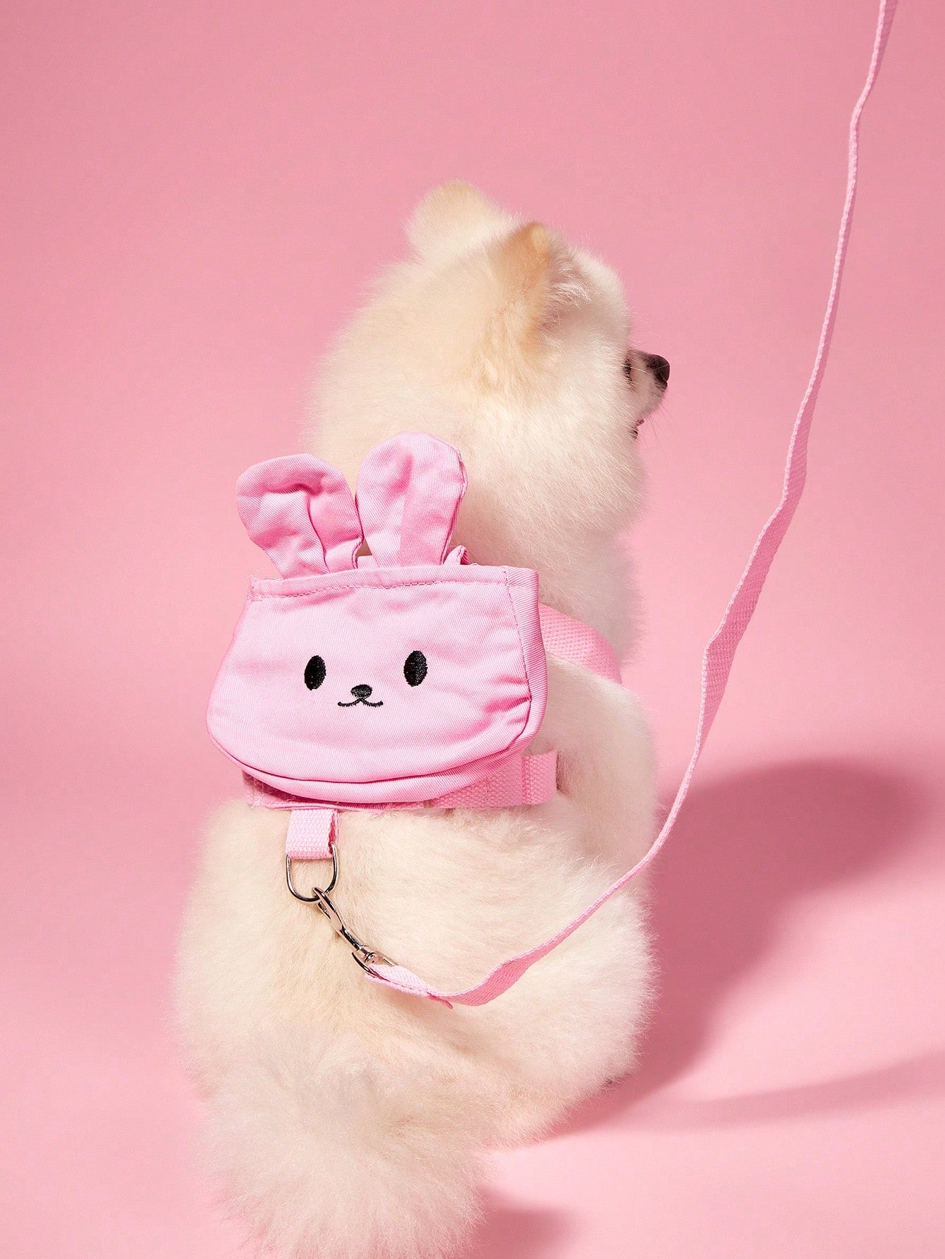 Multicolor cute pet clothes with detachable harness and leash set for cats, Teddy, Poodle, and other small pets, featuring animal and cartoon patterns.