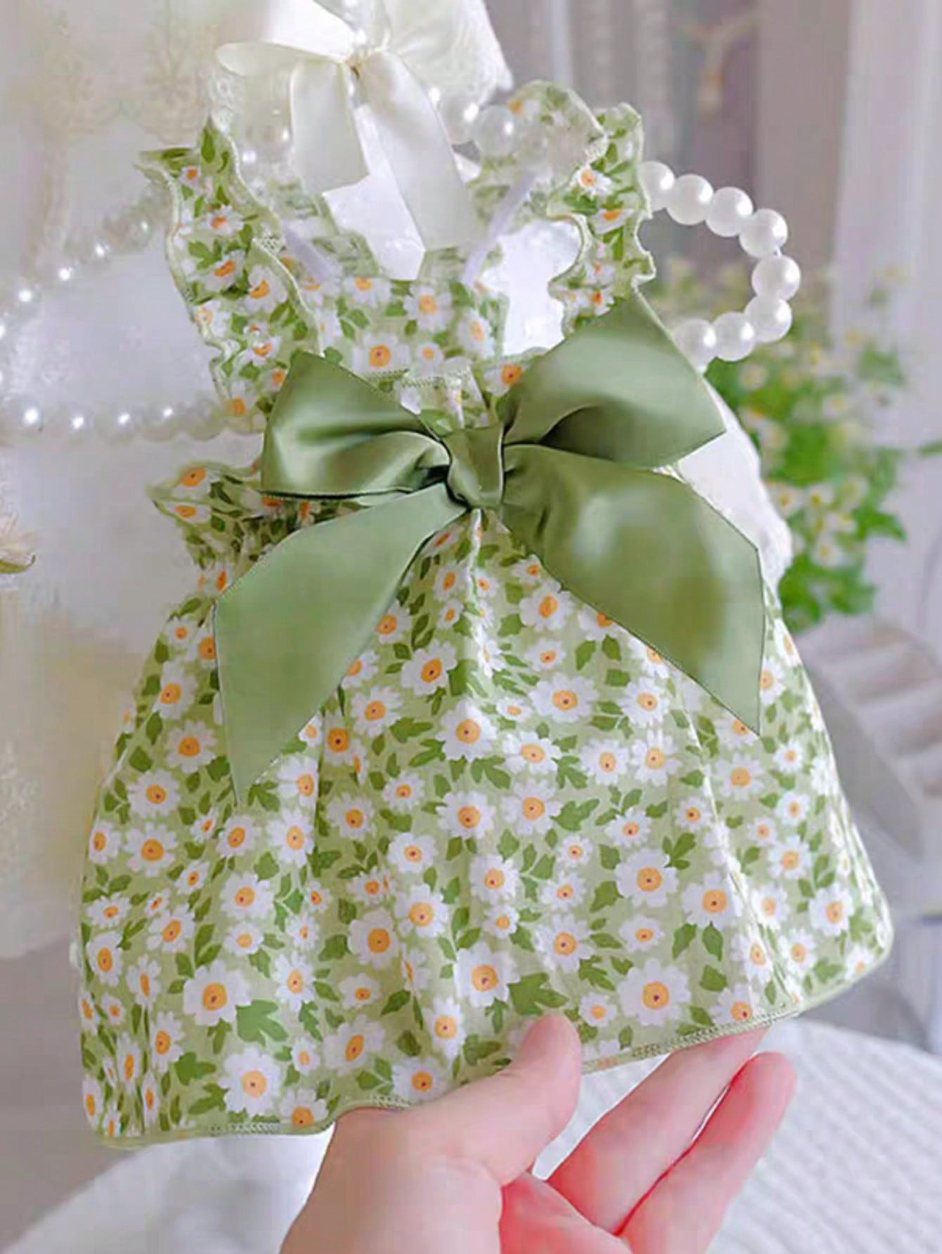 Small Dog Summer Princess Strap Dress, Pet Apparel For Small/Medium Dogs