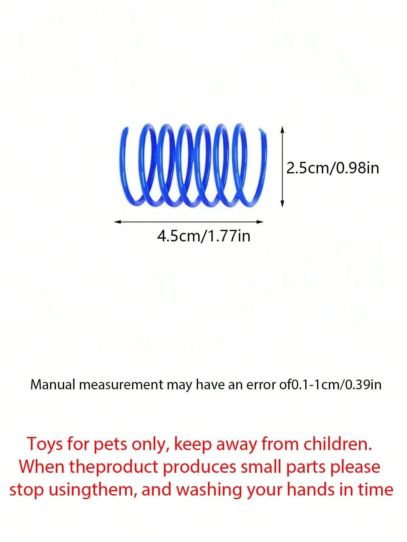 Pet Cat Self-Playing Toy, Plastic Colorful Spring Bouncing Interactive Teaser For Cats, Cat Supplies Cat Spiral Spring/Paper Crinkle Toys, 2/4/8/10/12/14/20/30/40/50/60 Pcs, Creative Toys To Kill Time And Keep Healthy Heavy-Duty Plastic Colorful Toys For