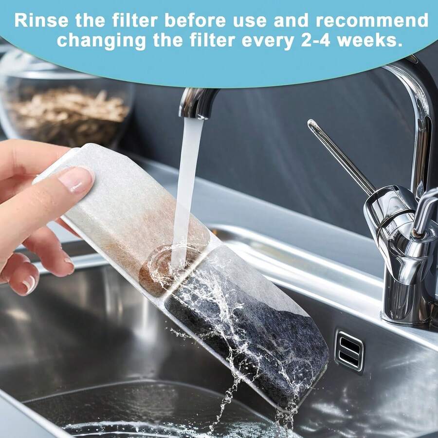 White replacement filter with triple filtration system for cat and dog water fountains