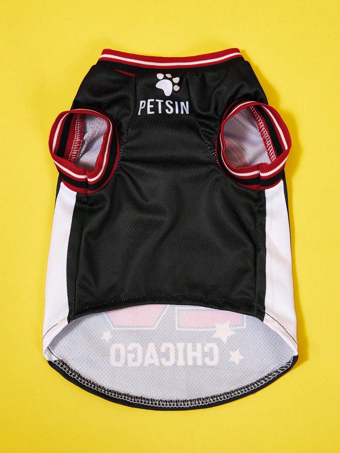Mexican National Team Style Pet Jersey, Size 15, Striped With English Number Print, Contrast Color Collar And Ribbed Cuffs, Suitable For All Breeds