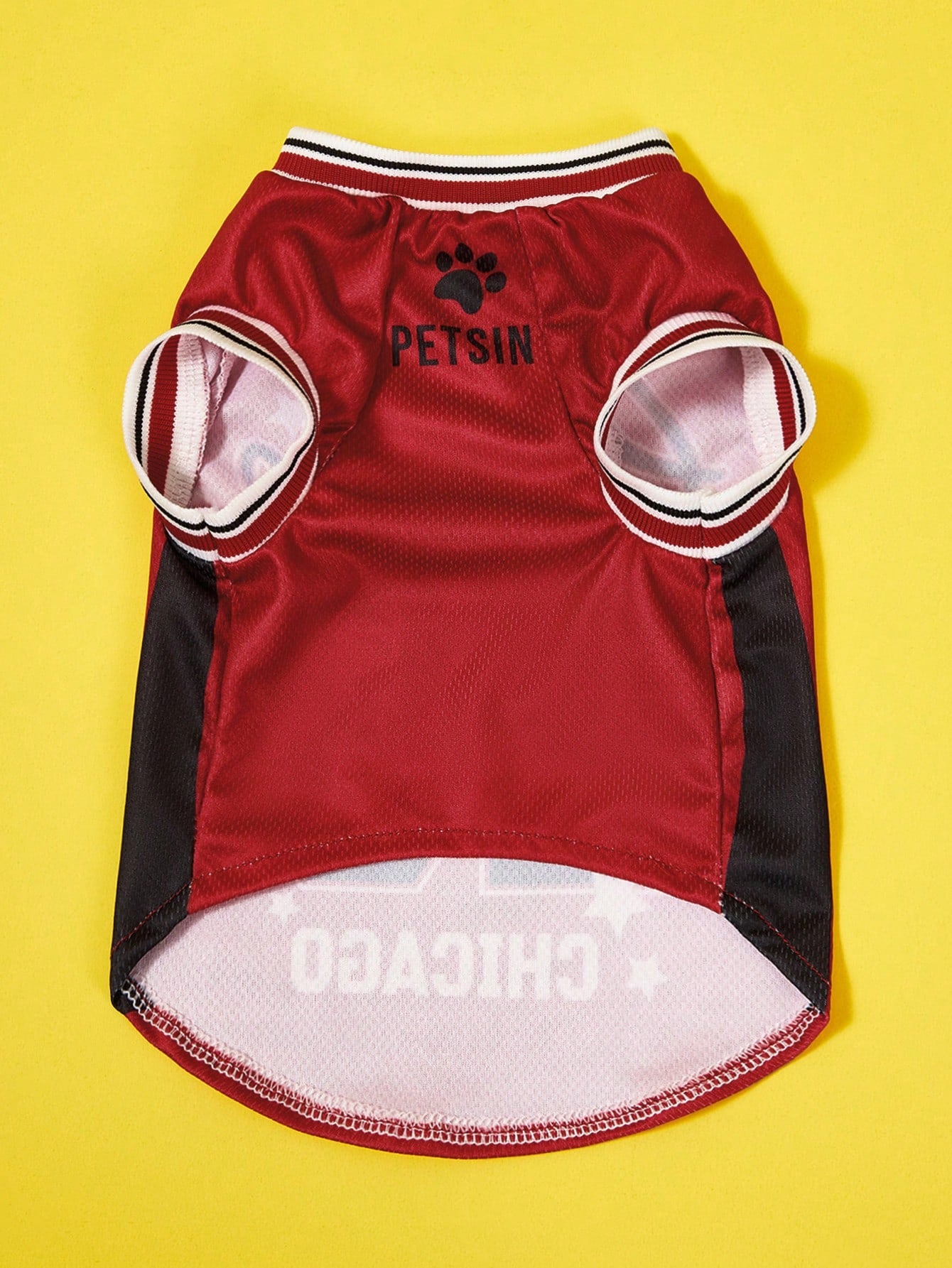 Mexican National Team Style Pet Jersey, Size 15, Striped With English Number Print, Contrast Color Collar And Ribbed Cuffs, Suitable For All Breeds