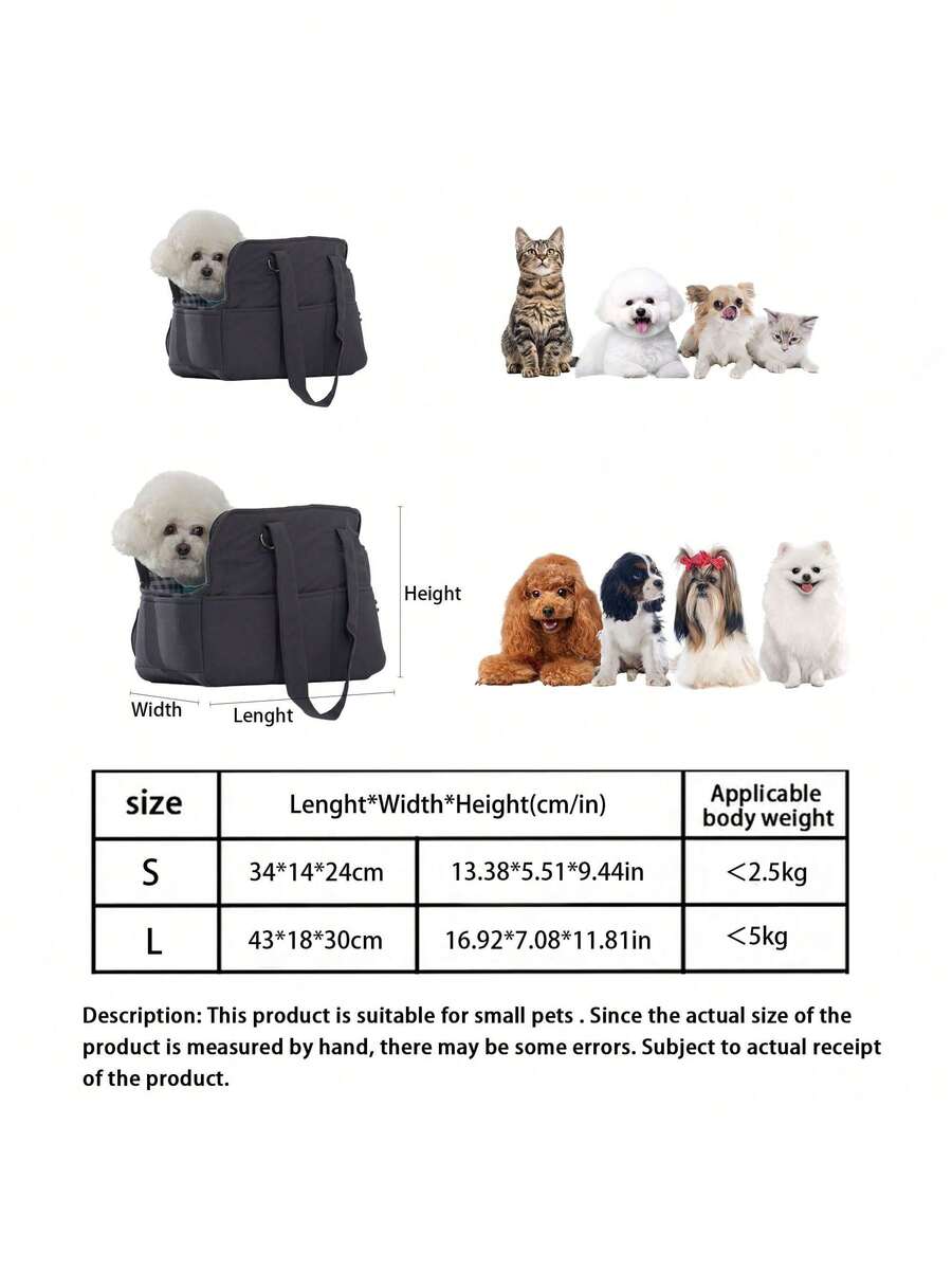 Multicolor Korean fashion breathable pet shoulder carry bag in 100% polyester for portable dog and cat travel.