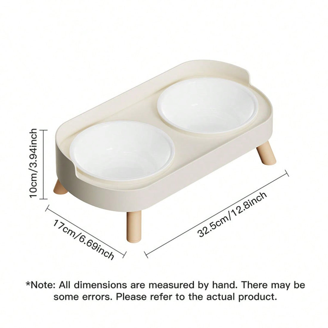 New Cat/Dog Elevated Double Bowls, Integrated Food And Water Bowls On High Stand, Available In Plastic/Stainless Steel/Ceramic, Multiple Colors To Choose For Your Beloved Pets