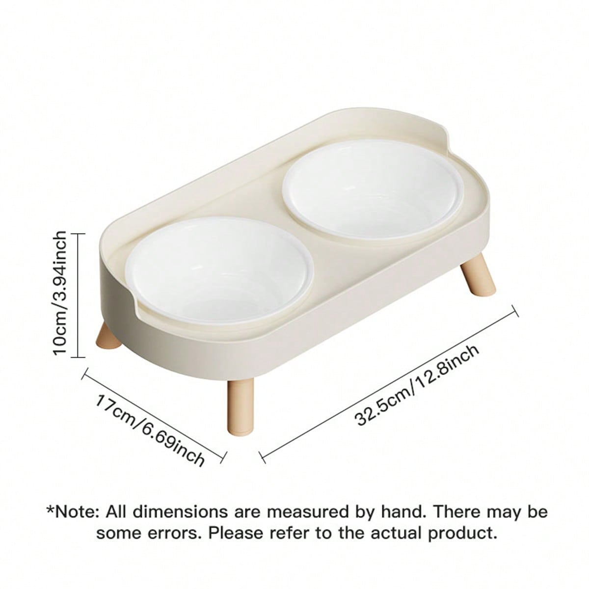 New Cat/Dog Elevated Double Bowls, Integrated Food And Water Bowls On High Stand, Available In Plastic/Stainless Steel/Ceramic, Multiple Colors To Choose For Your Beloved Pets