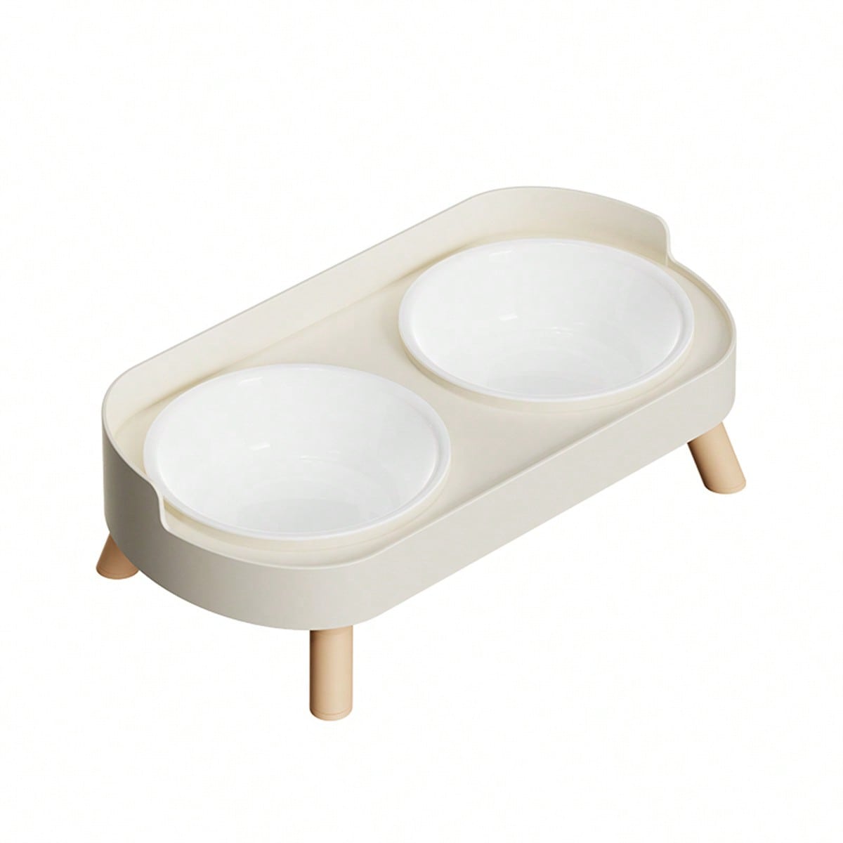 New Cat/Dog Elevated Double Bowls, Integrated Food And Water Bowls On High Stand, Available In Plastic/Stainless Steel/Ceramic, Multiple Colors To Choose For Your Beloved Pets