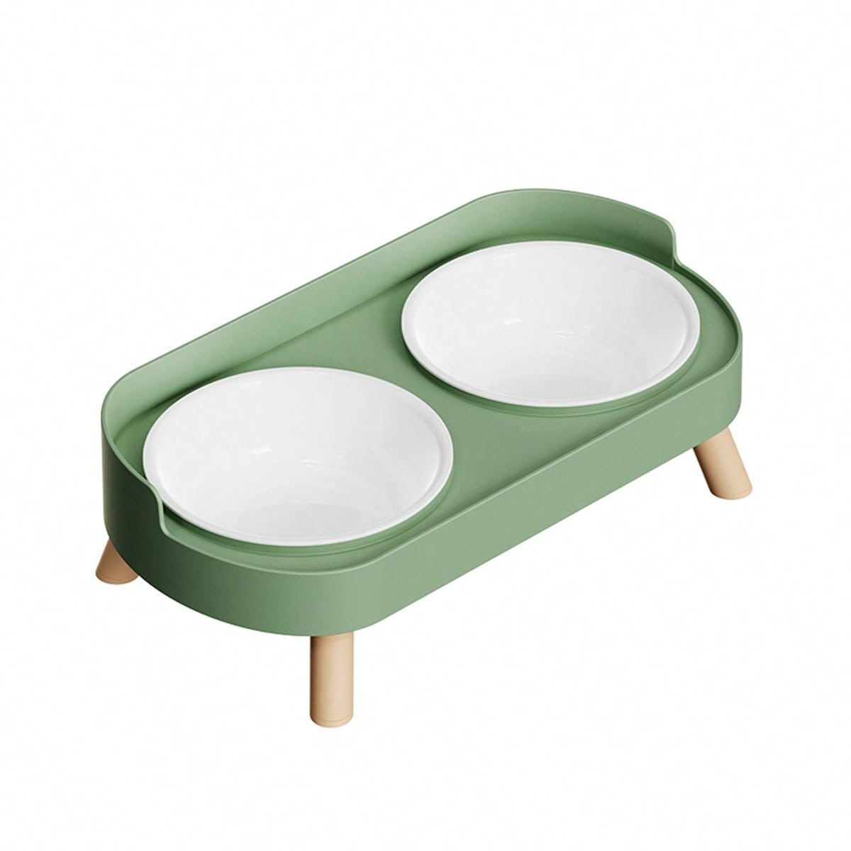 New Cat/Dog Elevated Double Bowls, Integrated Food And Water Bowls On High Stand, Available In Plastic/Stainless Steel/Ceramic, Multiple Colors To Choose For Your Beloved Pets