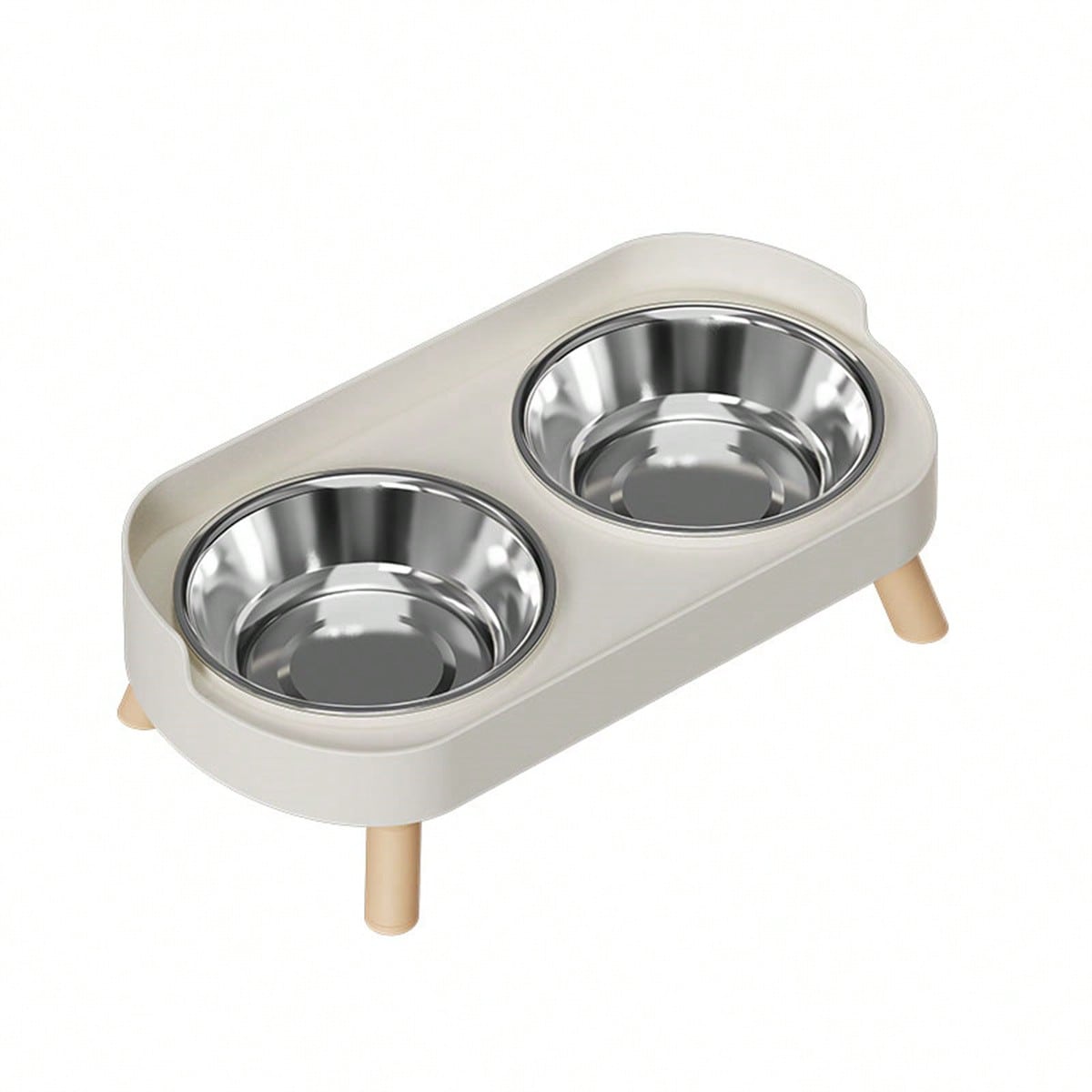 New Cat/Dog Elevated Double Bowls, Integrated Food And Water Bowls On High Stand, Available In Plastic/Stainless Steel/Ceramic, Multiple Colors To Choose For Your Beloved Pets