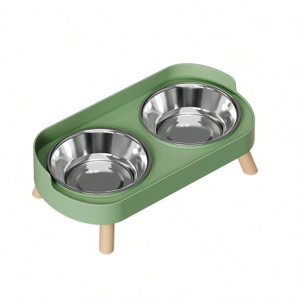 New Cat/Dog Elevated Double Bowls, Integrated Food And Water Bowls On High Stand, Available In Plastic/Stainless Steel/Ceramic, Multiple Colors To Choose For Your Beloved Pets
