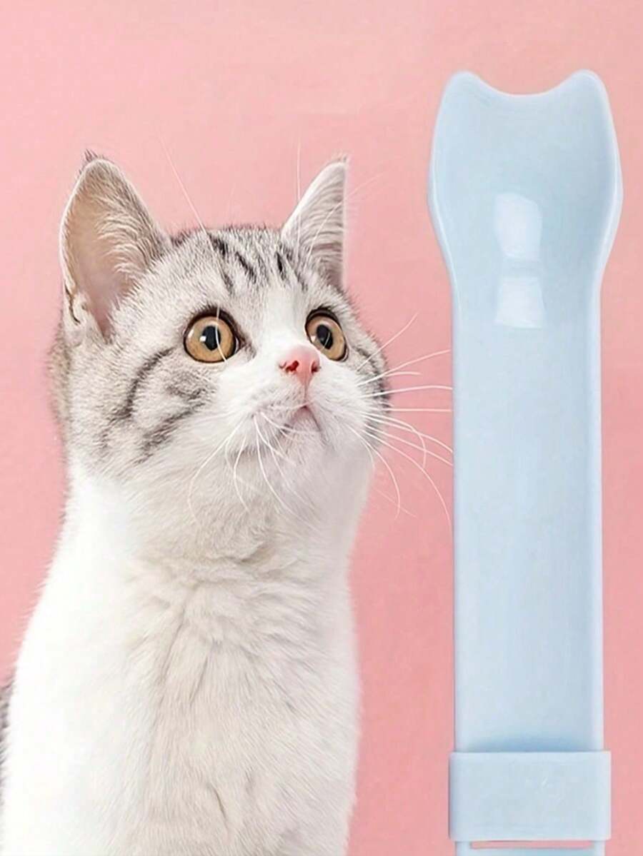 Multicolor cat squeeze tube feeder tool designed for dispensing liquid snacks and licking wet treats to cats.