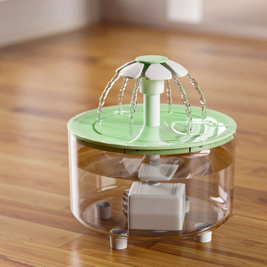 Multicolor 1500ml USB powered automatic circulating pet water dispenser fountain with filter for cats and dogs.