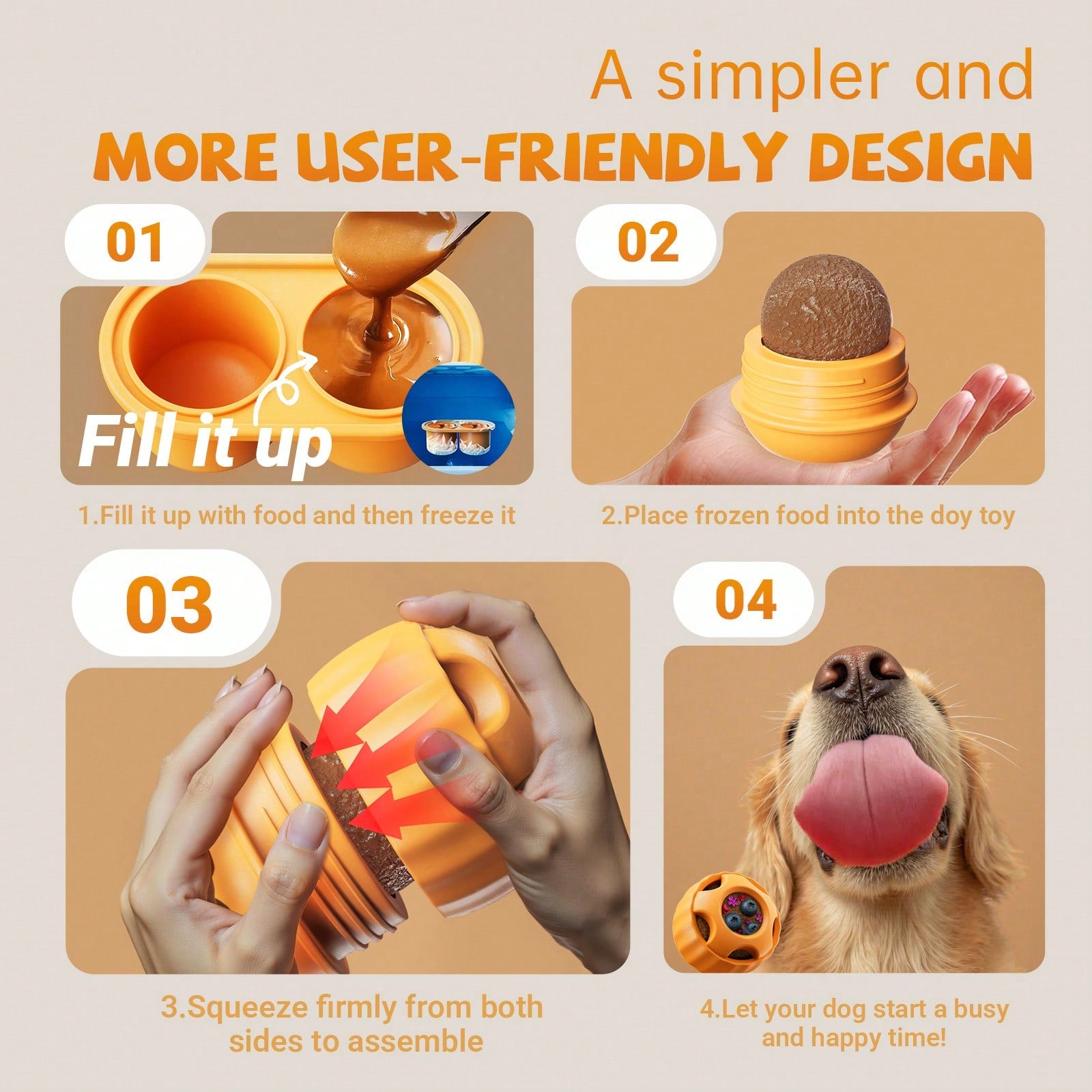 Interactive Dog Toy, Relieve Dog Boredom - Silicone Dog Treat Mold, Healthy Dog Snacks, Puppy Puzzle Toy, Suitable For Summer & Snowy Weather - Fit For Large, Small, Medium Puppies