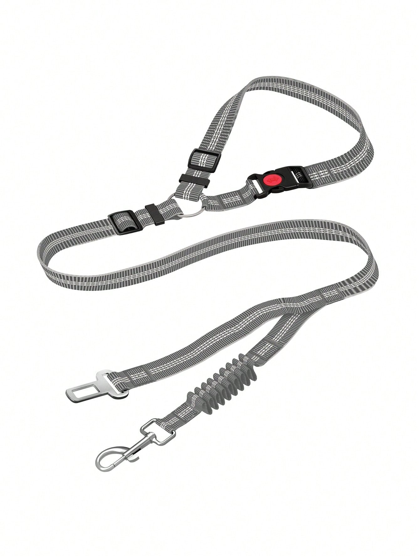 1pc Multipurpose Pet Car Seat Belt, Provides 2-In-1 Protection For Pets, Can Also Be Used As A Leash, Adjustable Length, Elastic Cord Prevents Sudden Impact, Outdoor Dog Leash