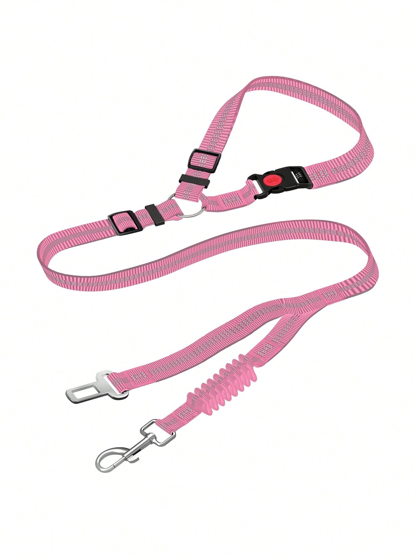 1pc Multipurpose Pet Car Seat Belt, Provides 2-In-1 Protection For Pets, Can Also Be Used As A Leash, Adjustable Length, Elastic Cord Prevents Sudden Impact, Outdoor Dog Leash