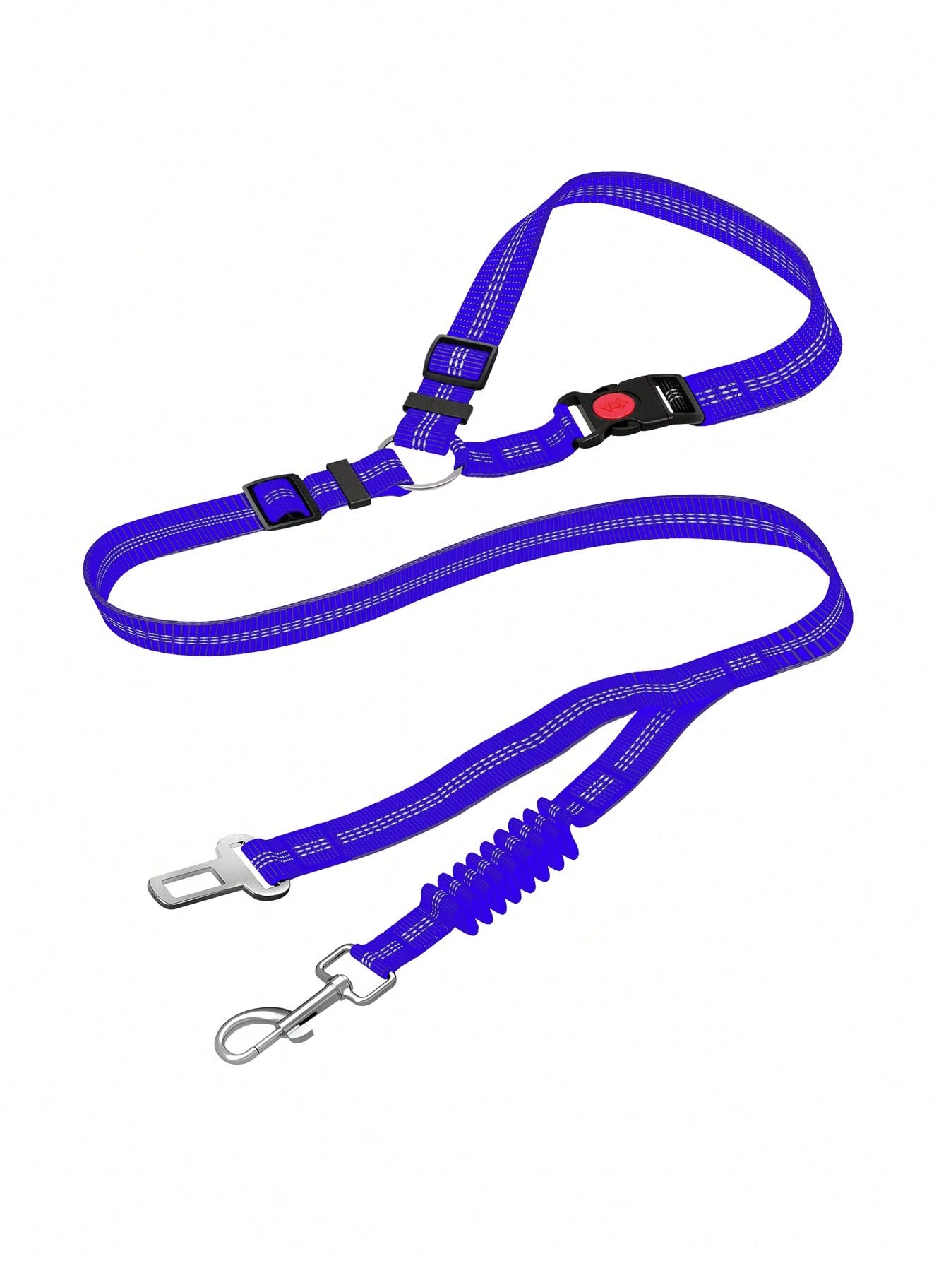 1pc Multipurpose Pet Car Seat Belt, Provides 2-In-1 Protection For Pets, Can Also Be Used As A Leash, Adjustable Length, Elastic Cord Prevents Sudden Impact, Outdoor Dog Leash
