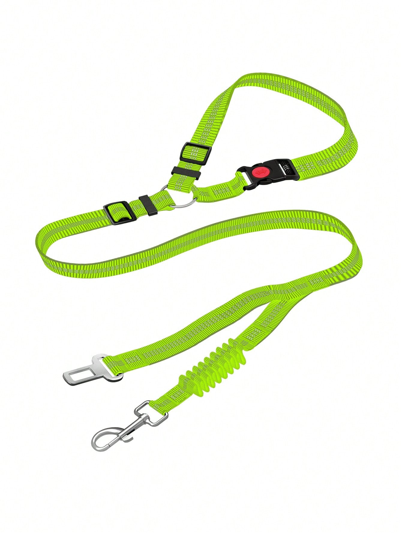 1pc Multipurpose Pet Car Seat Belt, Provides 2-In-1 Protection For Pets, Can Also Be Used As A Leash, Adjustable Length, Elastic Cord Prevents Sudden Impact, Outdoor Dog Leash