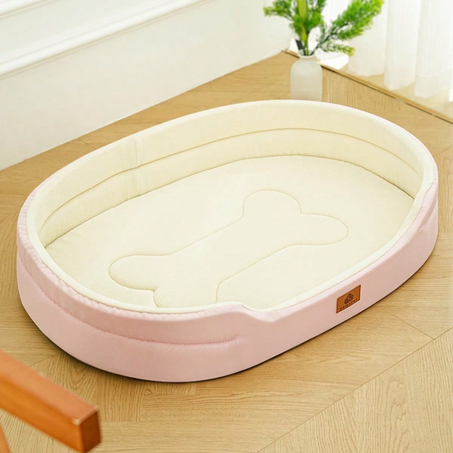 Semi-enclosed washable polyester pet bed suitable for cats and dogs