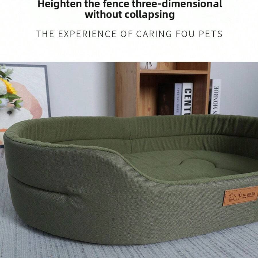 Semi-enclosed washable polyester pet bed suitable for cats and dogs