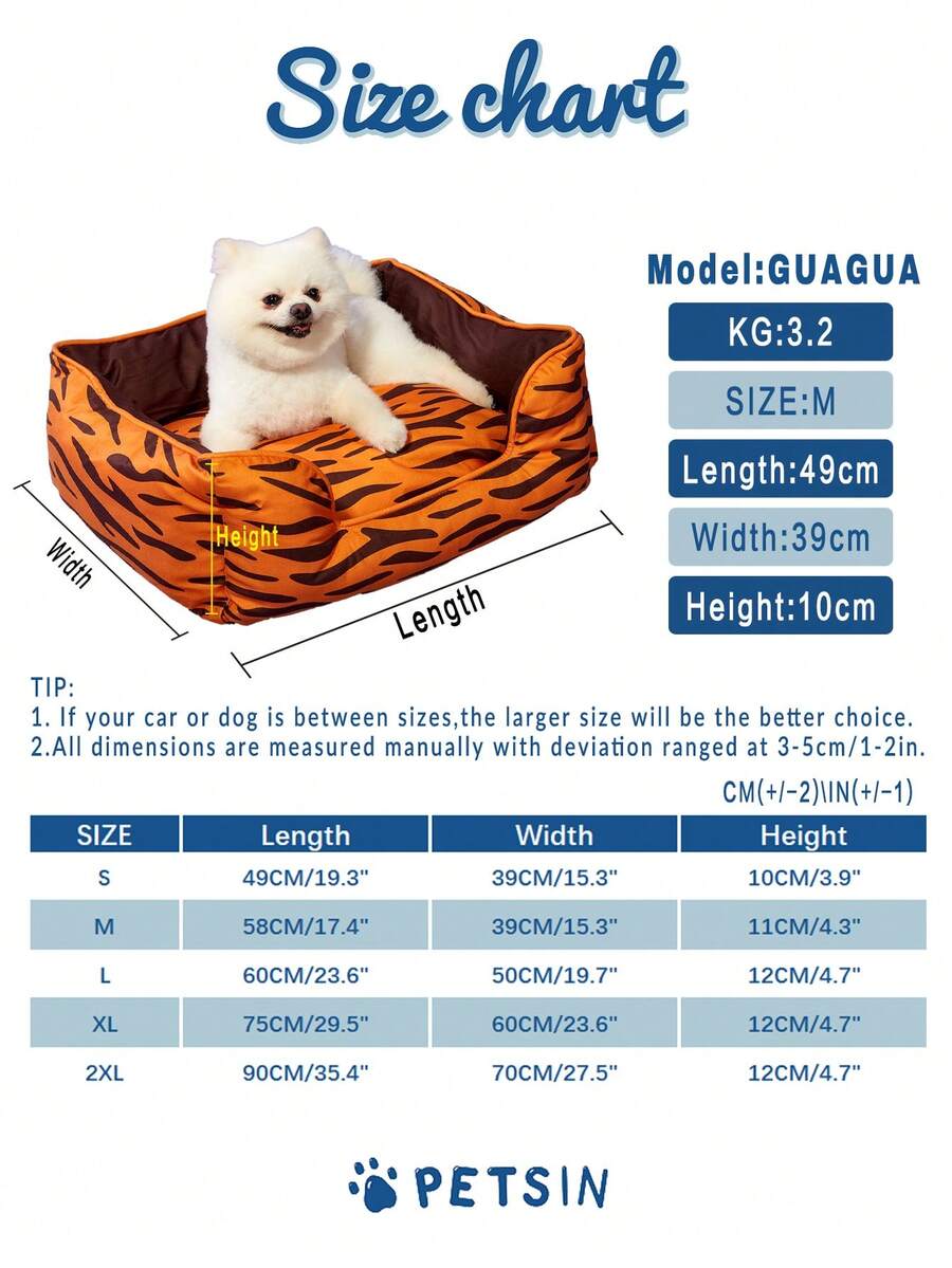 Multicolor pet nest mat featuring a tiger pattern colorblock design with a detachable and washable inner tank for cats and dogs.