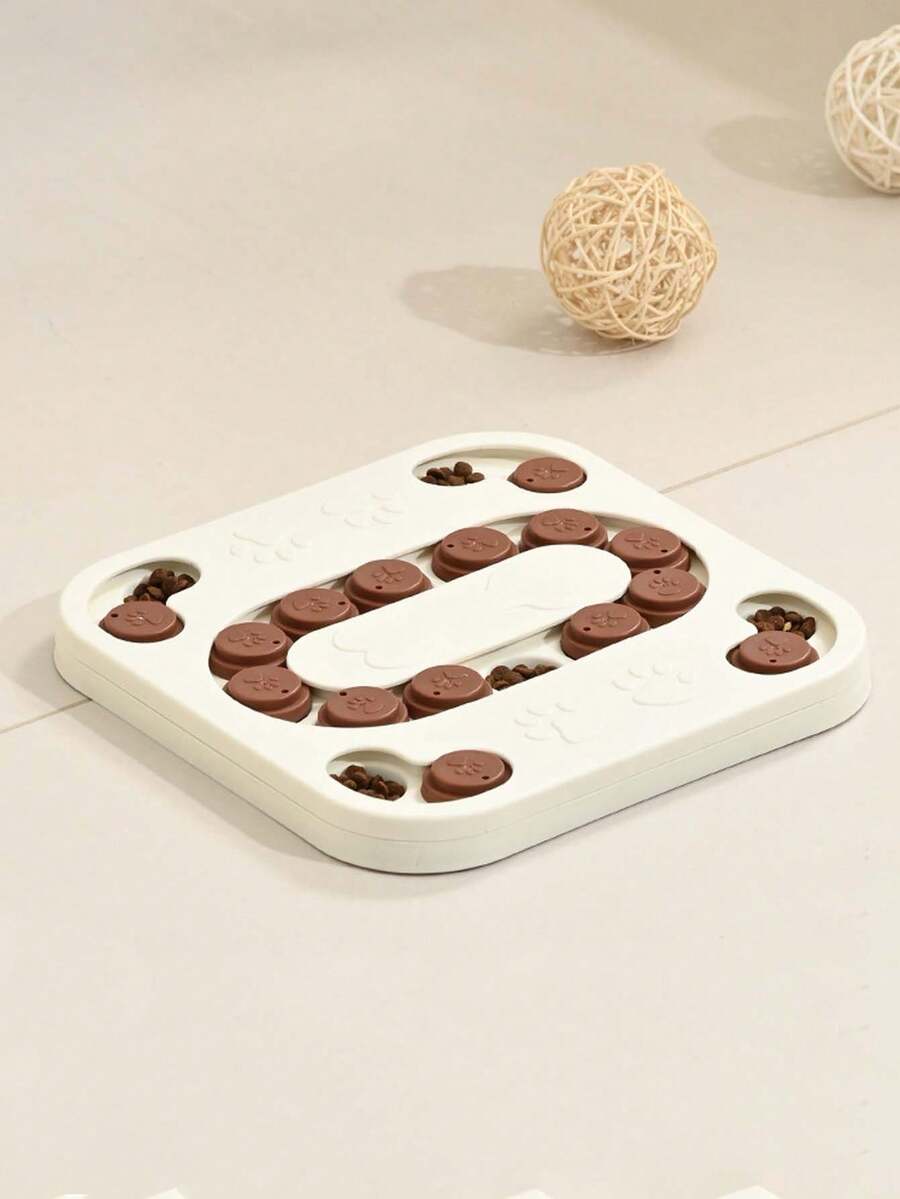 Multicolor PP plastic interactive dog puzzle slow feeder bowl for dogs and cats.