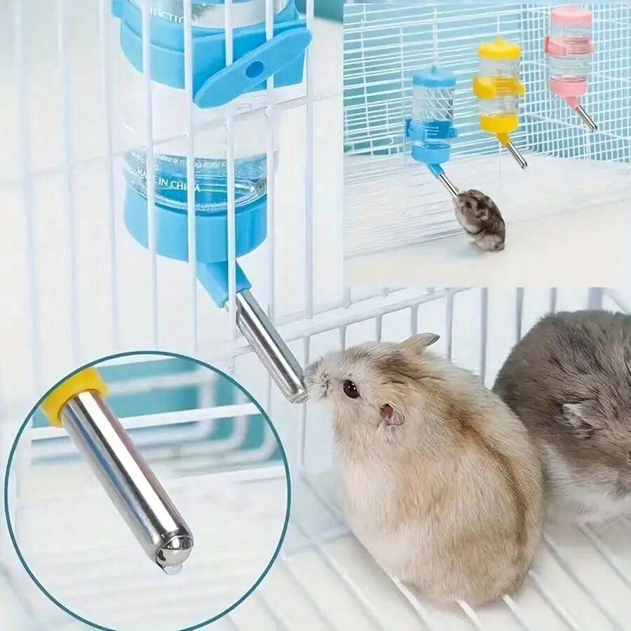 Multicolor hamster water bottle and drinker feeder holder for small animals