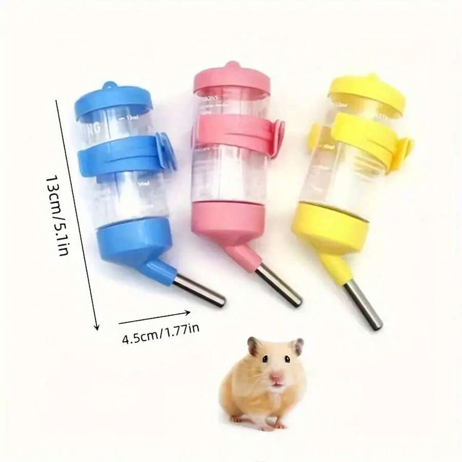 Multicolor hamster water bottle and drinker feeder holder for small animals
