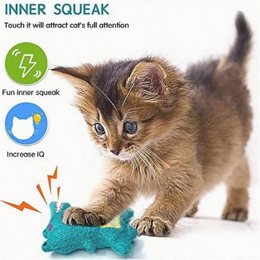 3/6/12Piece Plush Catnip Toys, Anxiety Relief For Indoor Cats, Teeth Cleaning, Digestion Promotion, Interactive Play Soft And Durable Material, Infused With Catnip For Enhanced Attraction, With Kicking And Hitting Action, For Indoor Entertainment And