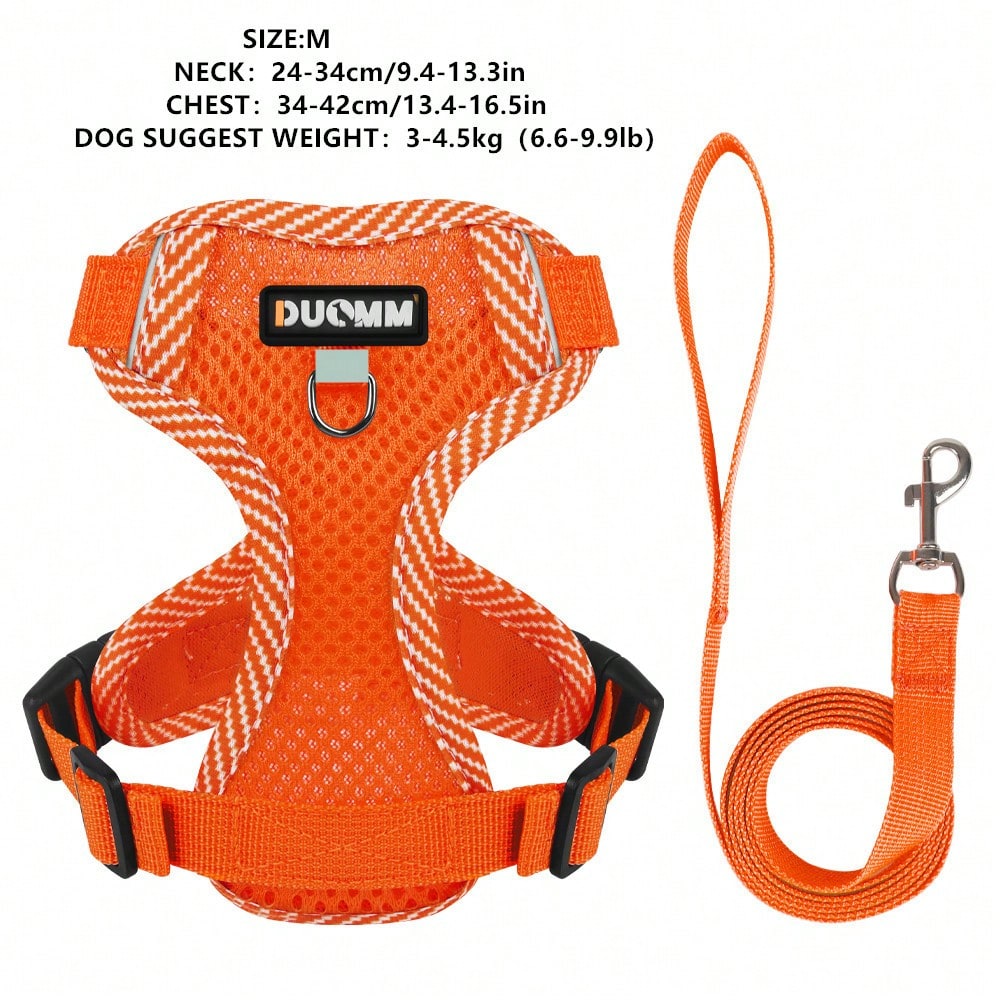 Army green printed pet harness and leash set with breathable mesh, adjustable chest harness, reflective details, and soft polyester design for cats and small dogs.