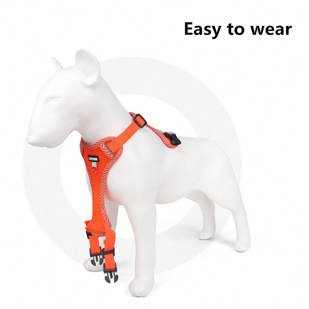 Army green printed pet harness and leash set with breathable mesh, adjustable chest harness, reflective details, and soft polyester design for cats and small dogs.