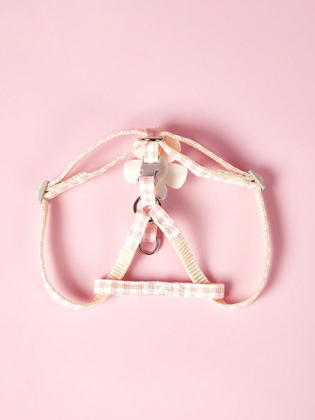 Plain pink polyamide dog leash walking rope for cats and dogs