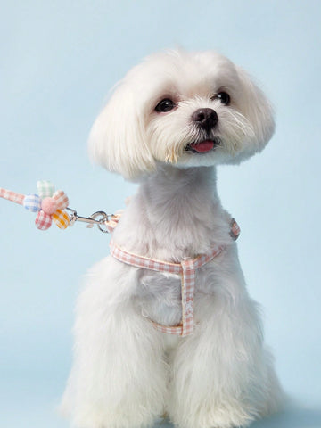 Plain pink polyamide dog leash walking rope for cats and dogs