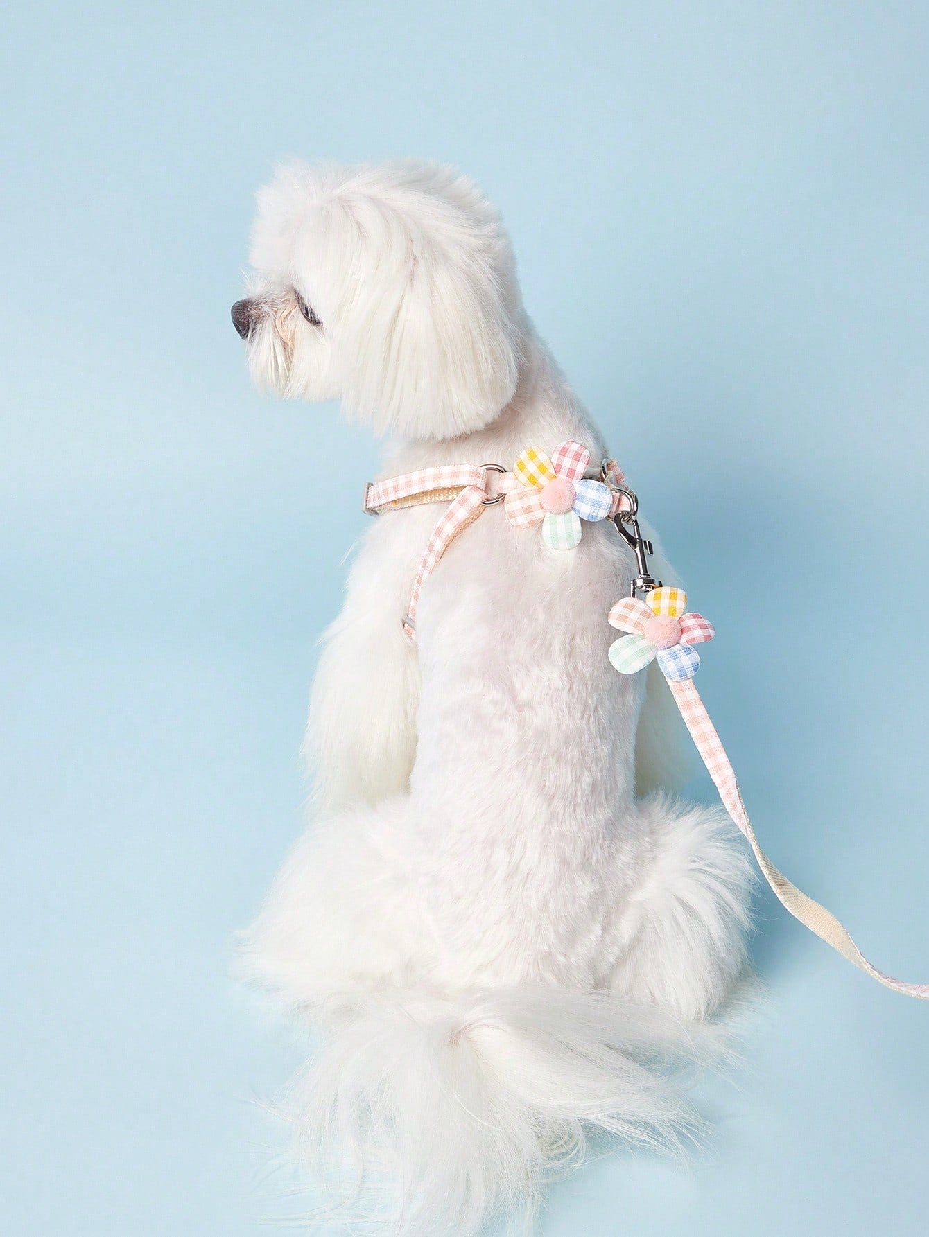 Plain pink polyamide dog leash walking rope for cats and dogs
